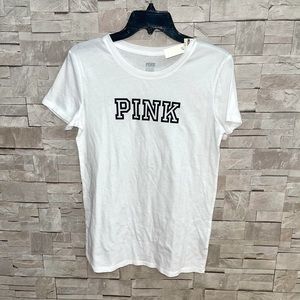 NWT PINK white T-shirt